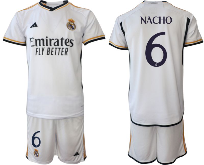 Men 2023-2024 Club Real Madrid home white #6 Soccer Jersey->youth soccer jersey->Youth Jersey